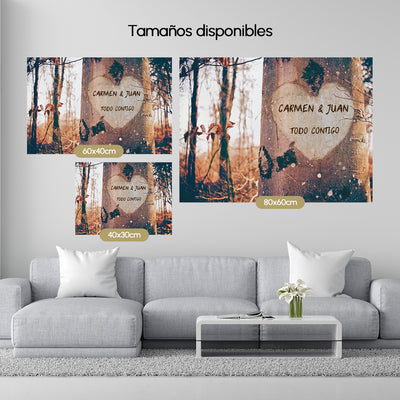 Lienzo Personalizado Arbol Tallado