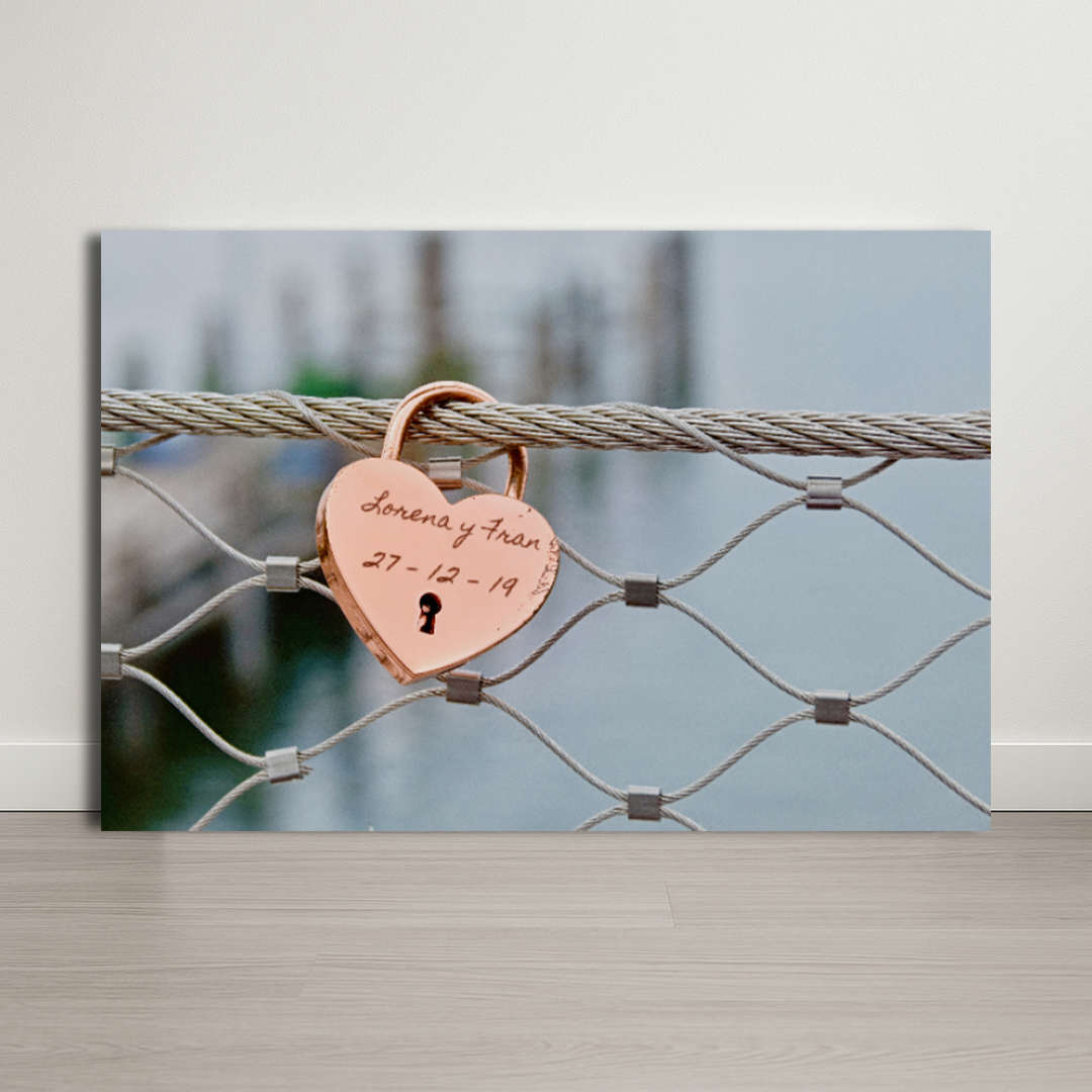 Lienzo Personalizado Candado con nombres