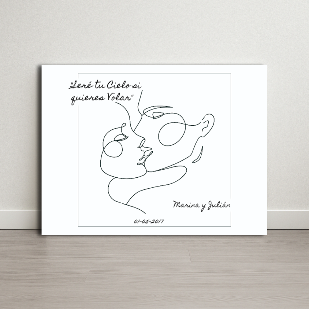 Lienzo Personalizado Beso