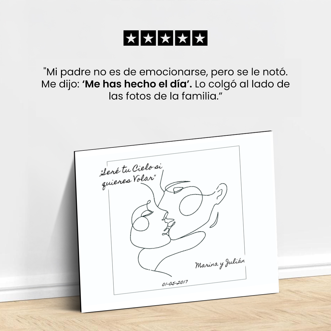 Lienzo Personalizado Beso